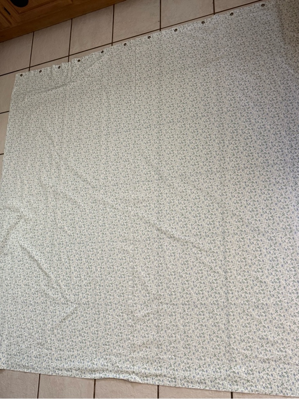 Vtg Laura Ashley “Bramble Berry” Shower Curtain Made in USA Floral Cottagecore